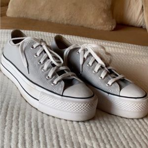 Gray platform converse size 8